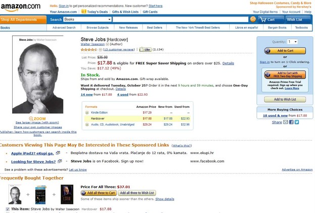 Biografija Stevea Jobsa prvo izašla na Kindleu Biografija Stevea Jobsa prvo izašla na Kindleu