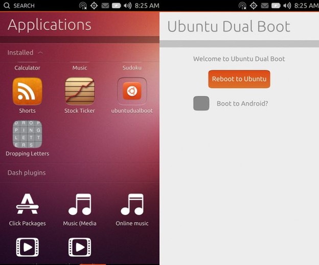 Android i Ubuntu Touch dual boot aplikacija